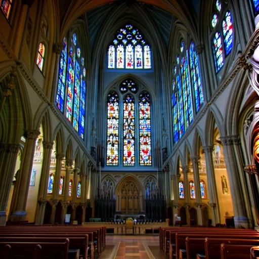 Text-to-image example of a cathedral