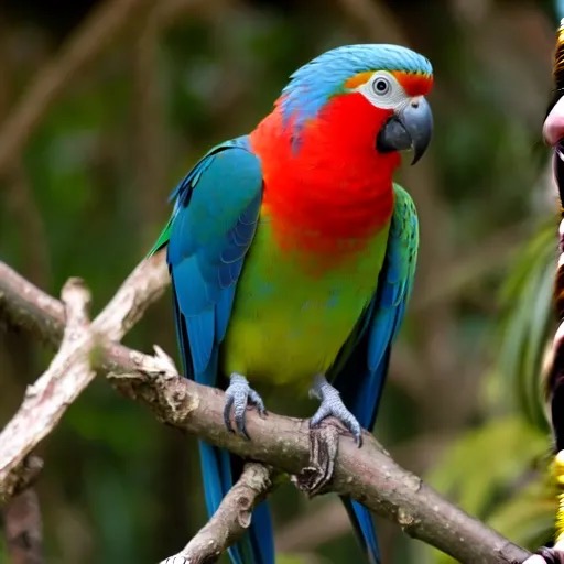 Text-to-image example of a parrot