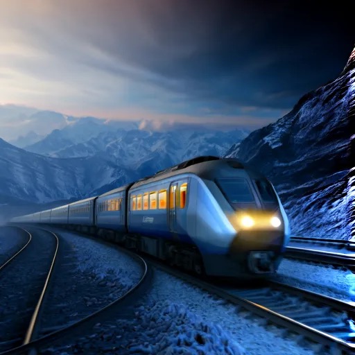 Text-to-image example of a train